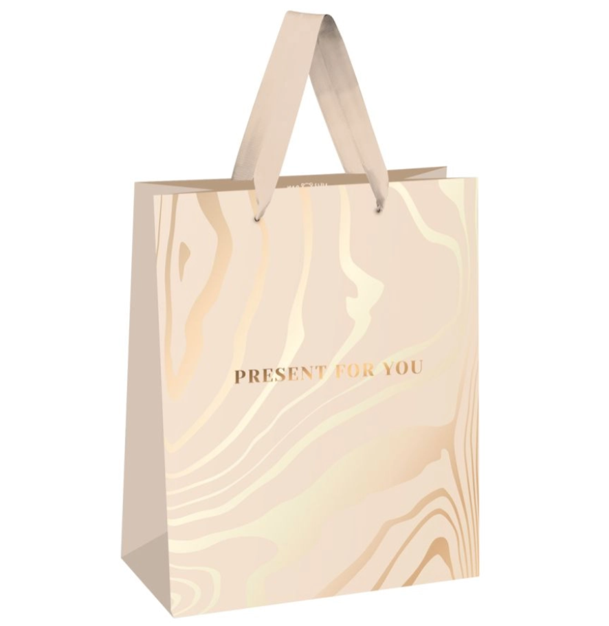 Пакет подарочный 26x32x12см BEIGE