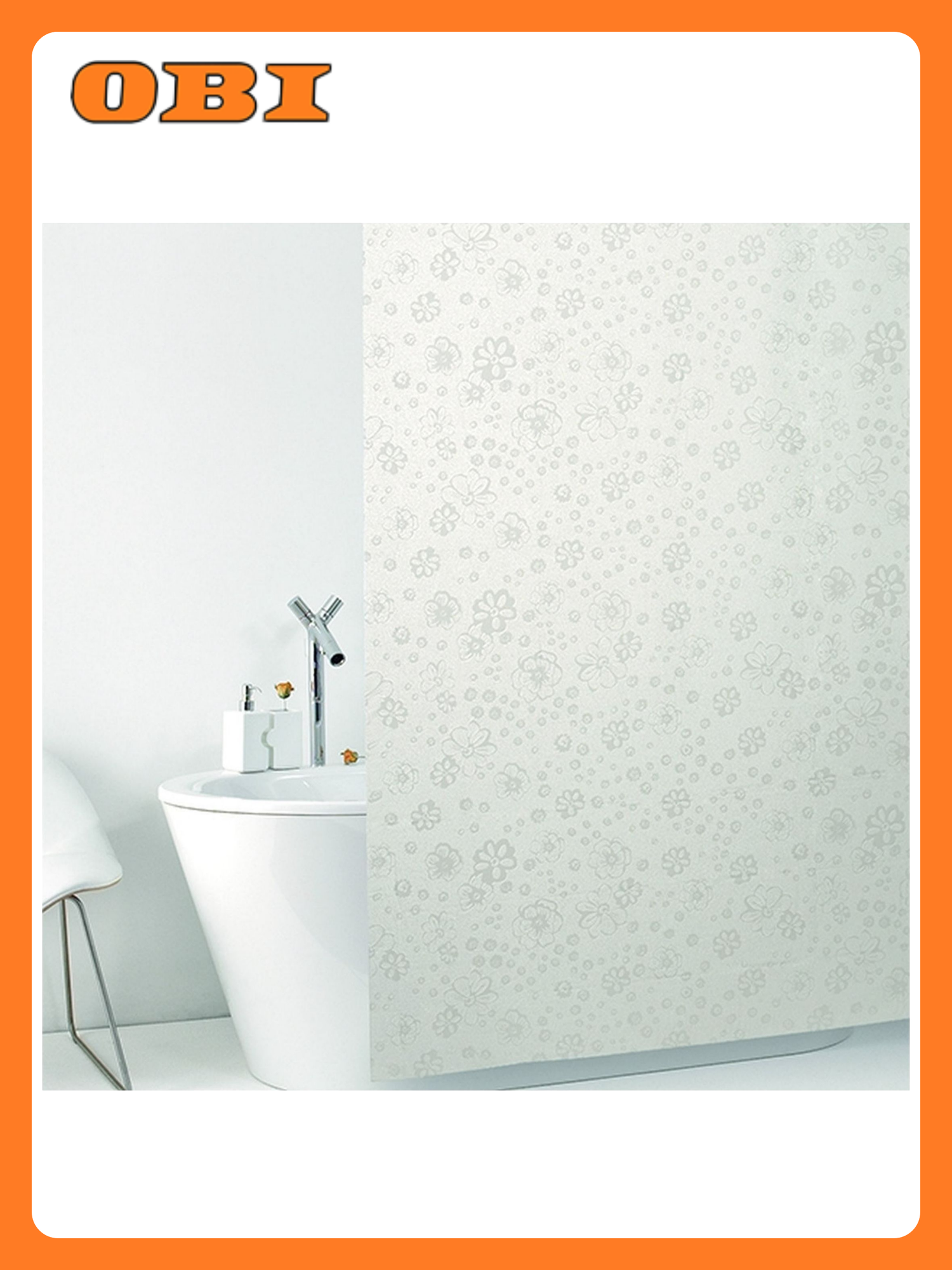 Штора для ванны Bacchetta  Sfumature   полиэстер  240x200 см  белая