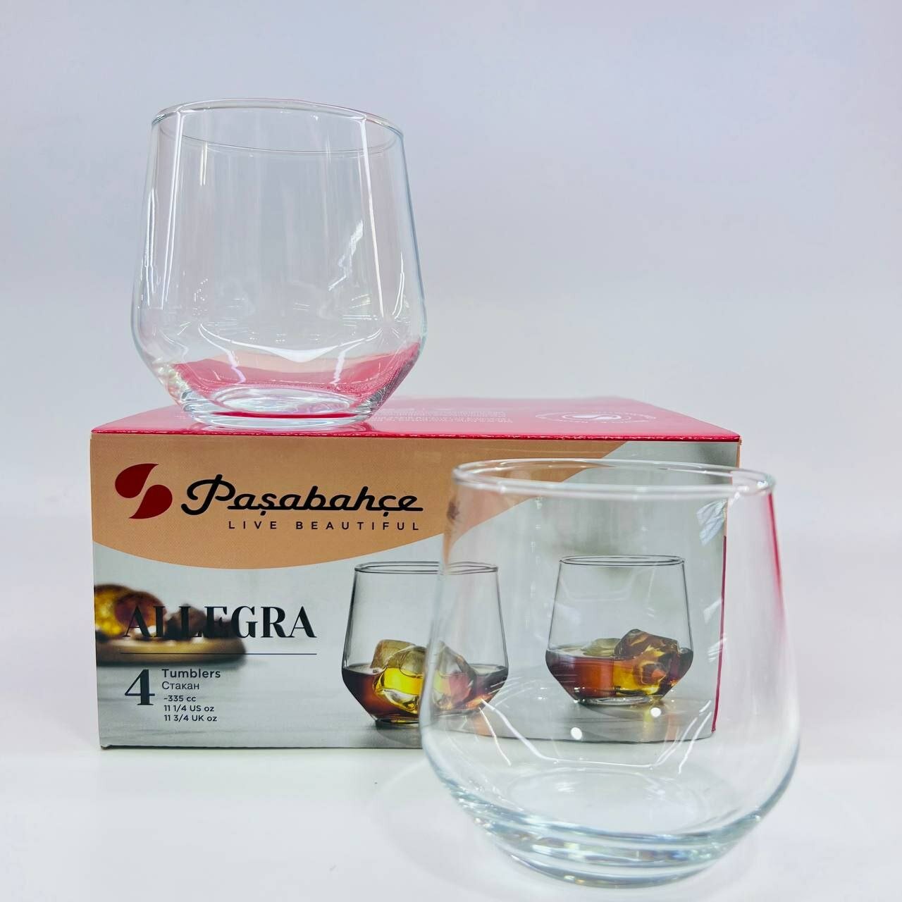 Стакан PASABAHCE аллегра 410536 335мл 4шт 4х6 1203257 — фото 1