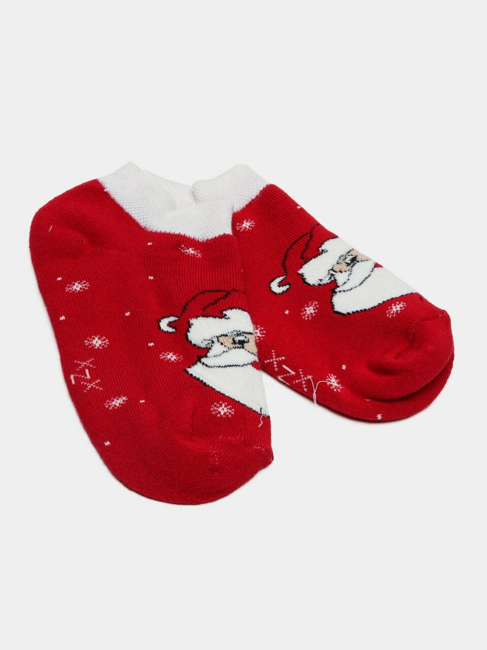 Носки НОВОГОДНЕЕ ЧУДО, размер 4-7, красный — фото 1