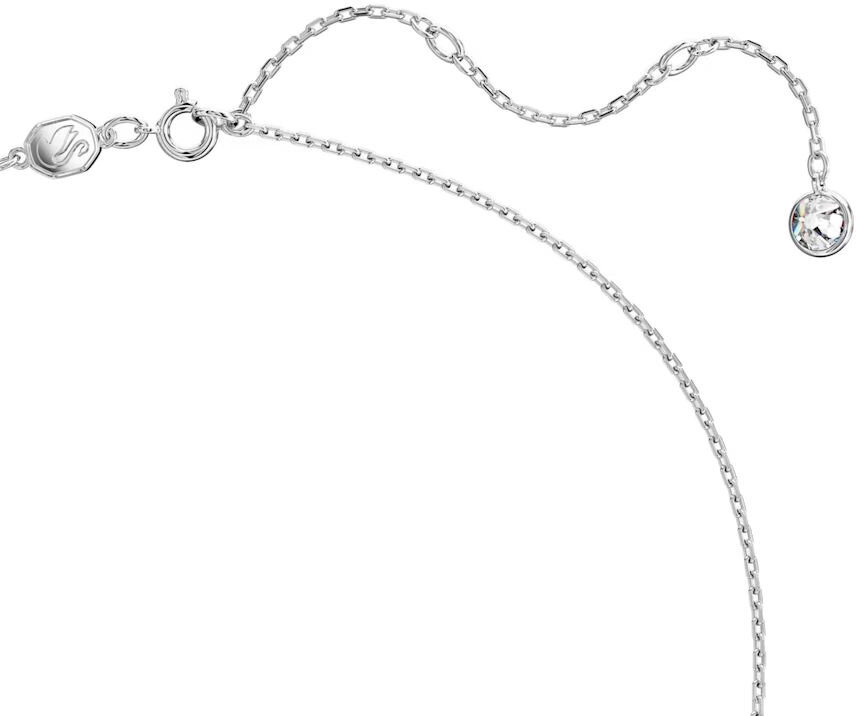 Колье SWAROVSKI, кристаллы Swarovski, длина 47 см, серебряный, голубой — фото 1