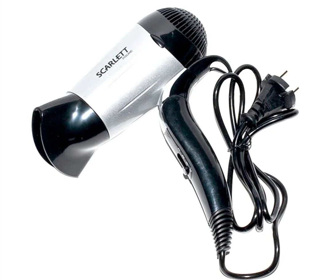 Фен для волос, мощность 1400Вт, с ионизацией, дорожный, складной