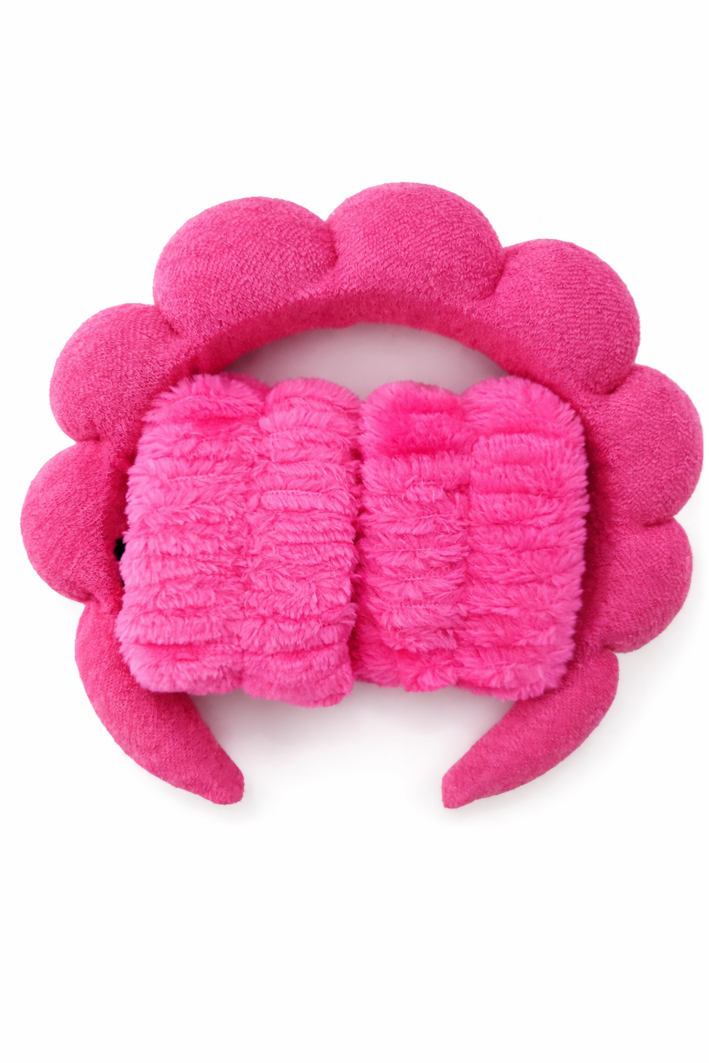 Ободок для умывания, нарукавники. косметический набор 2в1 для макияжа pink