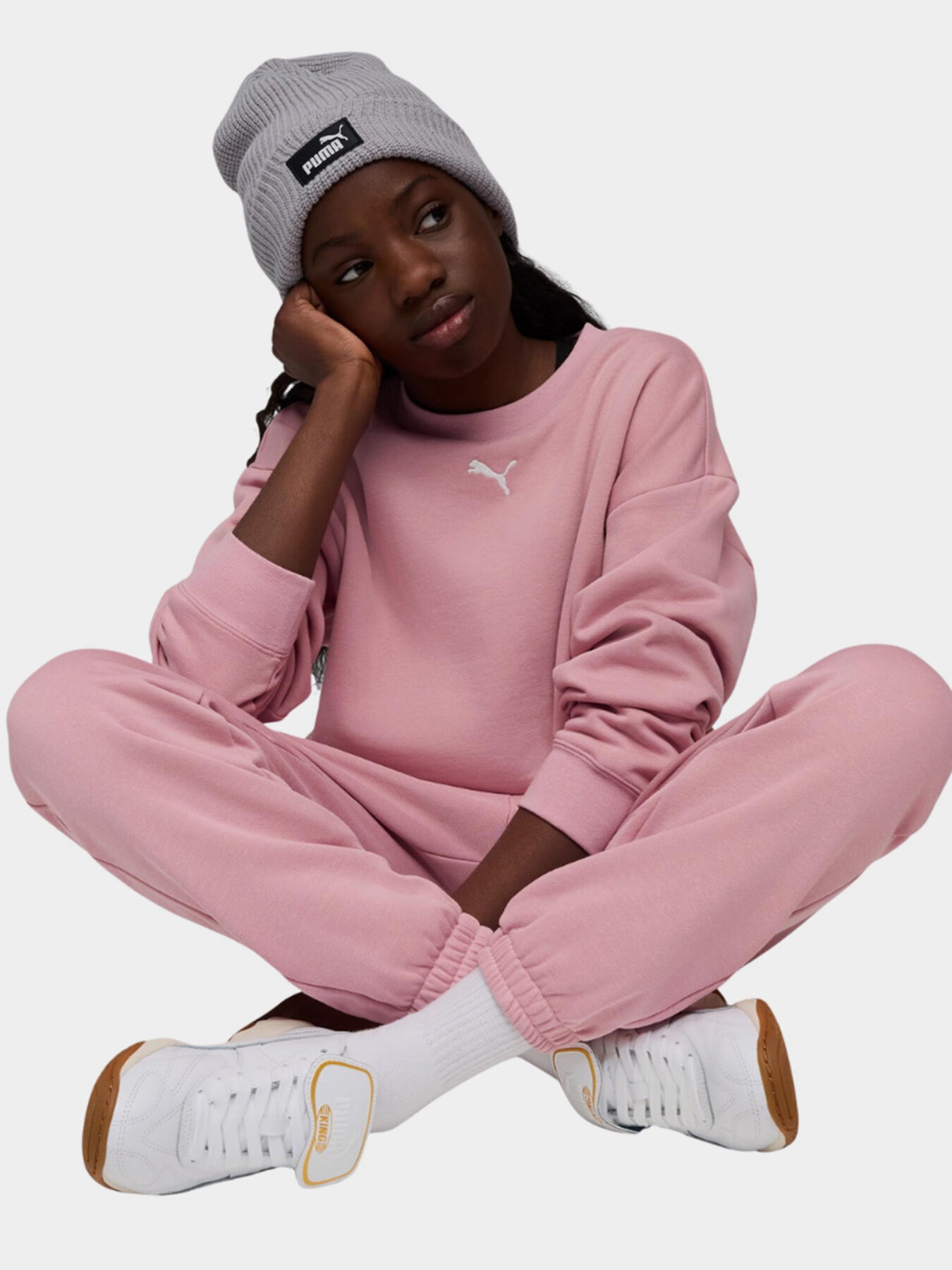 Костюм спортивный PUMA Loungewear Oversized, размер 164, розовый — фото 1