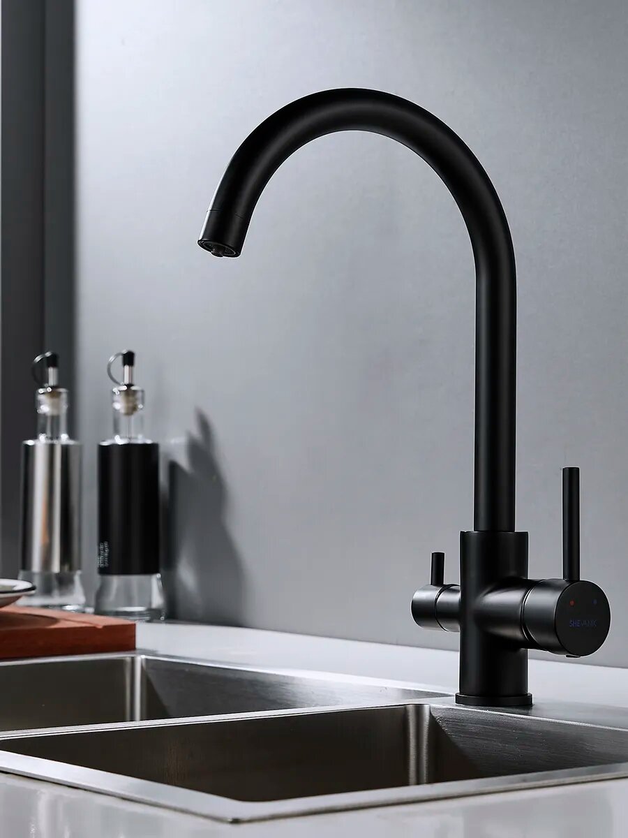 Высокий смеситель для кухни с фильтром для воды Shevanik S128H