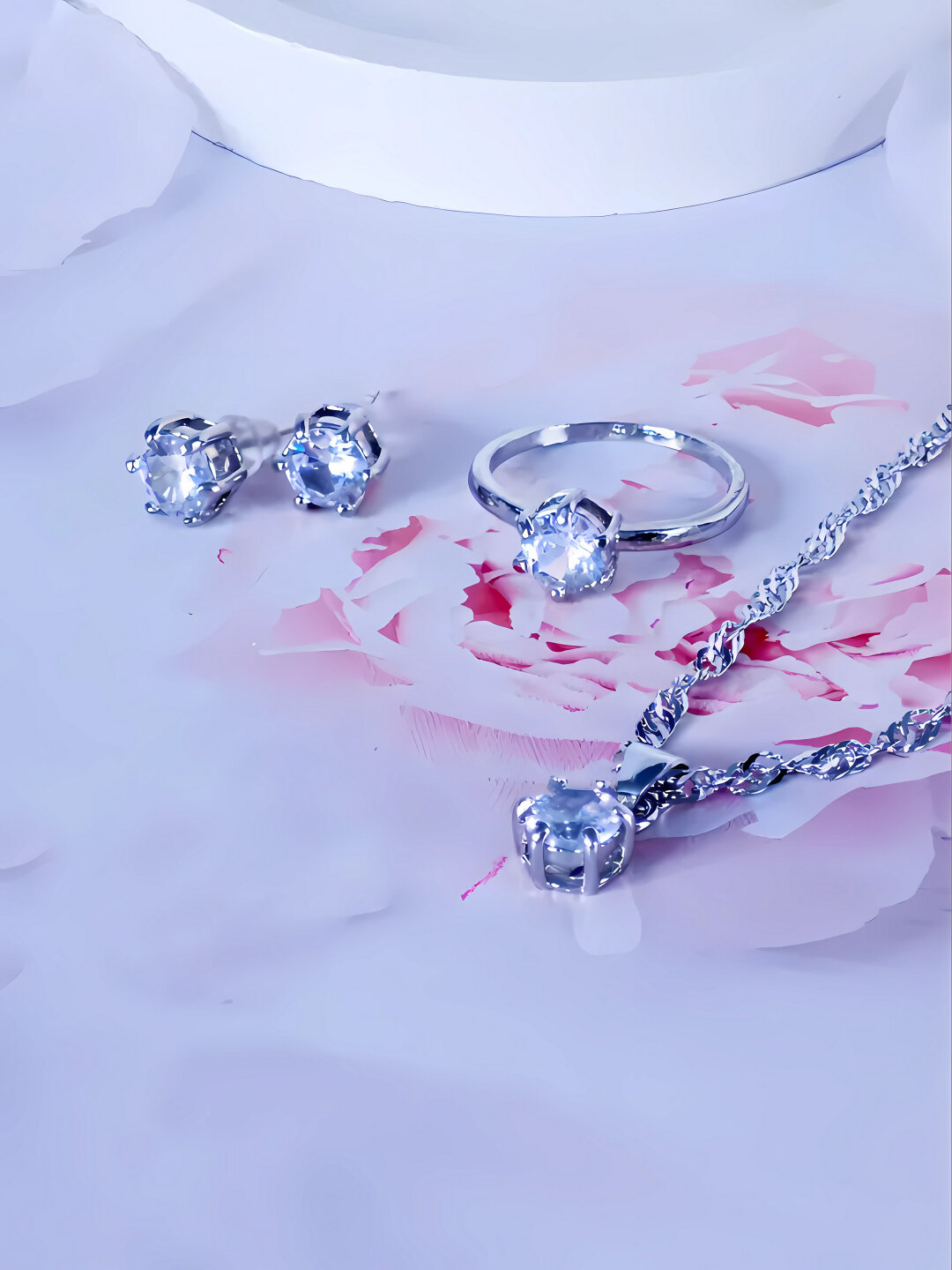 Комплект бижутерии: запонки, клипсы, зажим для галстука, азурит, агат синтетический, аквамарин, размер кольца 14.2, размер браслета 12 см, размер колье/цепочки 30 см, голубой, — фото 1