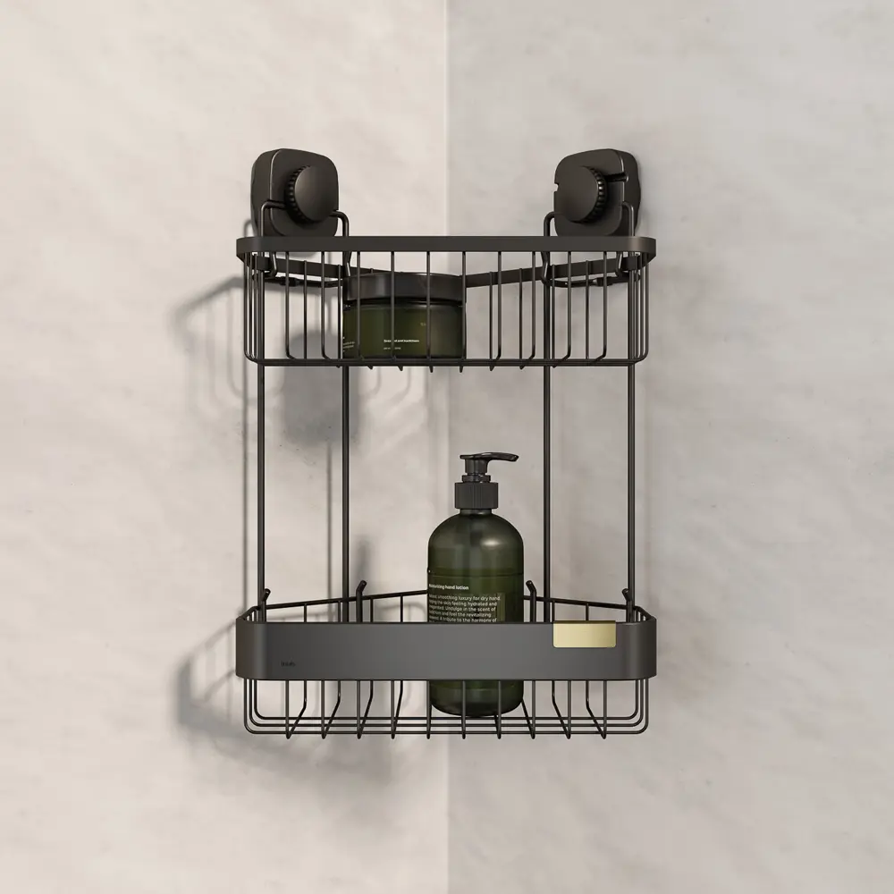 Полка для душа Iddis Soul LM002WC2Bi44 угловая 2 яруса цвет черный