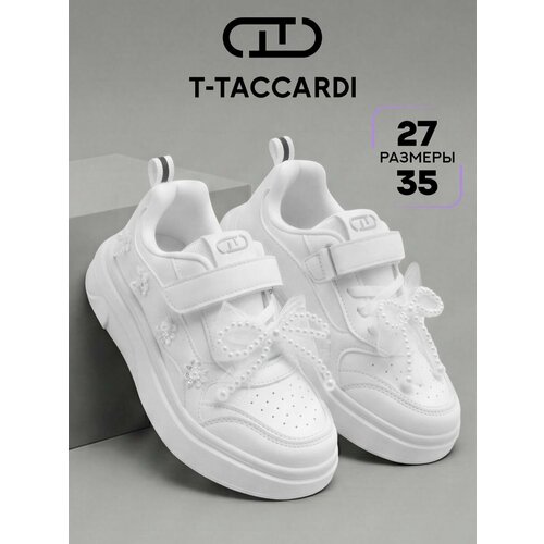 фото Кроссовки t.taccardi кроссовки для девочек, t.taccardi, белый, размер 30 р. - 19 см, белый