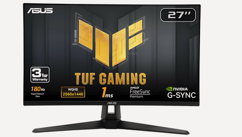 Изображение товара Игровой монитор ASUS TUF VG27AQ3A, 27", 2560x1440, 180Гц, IPS, чёрный матовый