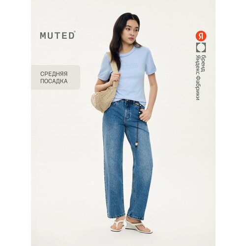 фото Джинсы muted прямого силуэта, размер 28/32 (172-178), светло-синий