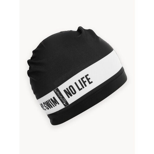 Шапочка для плавания взрослая ONLYTOP No swim. no life, тканевая, обхват 54-60 см