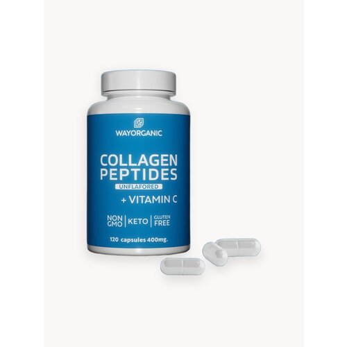 Коллаген говяжий с витамином С WAY ORGANIC коллаген для суставов, 120 шт.