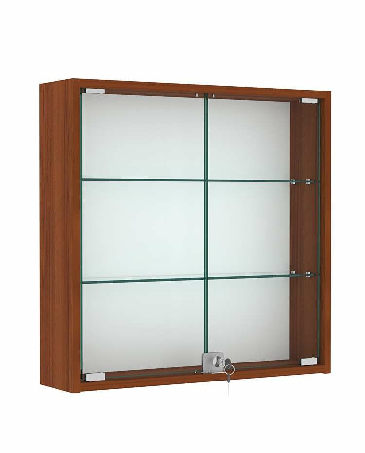 Витрина настенная №1-1А с прозрачными полками, Орех. Производитель товара - компания ТОБ.