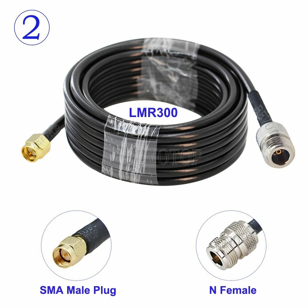BEVOTOP Коаксиальный кабель LMR300 N-SMA 0,5 м