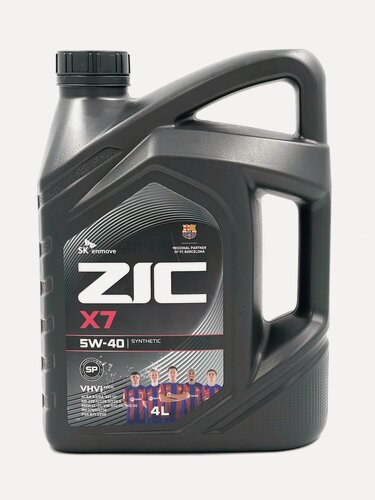 Изображение товара Масло моторное ZIC X7 5w-40, синтетическое, 4 литра, для авто