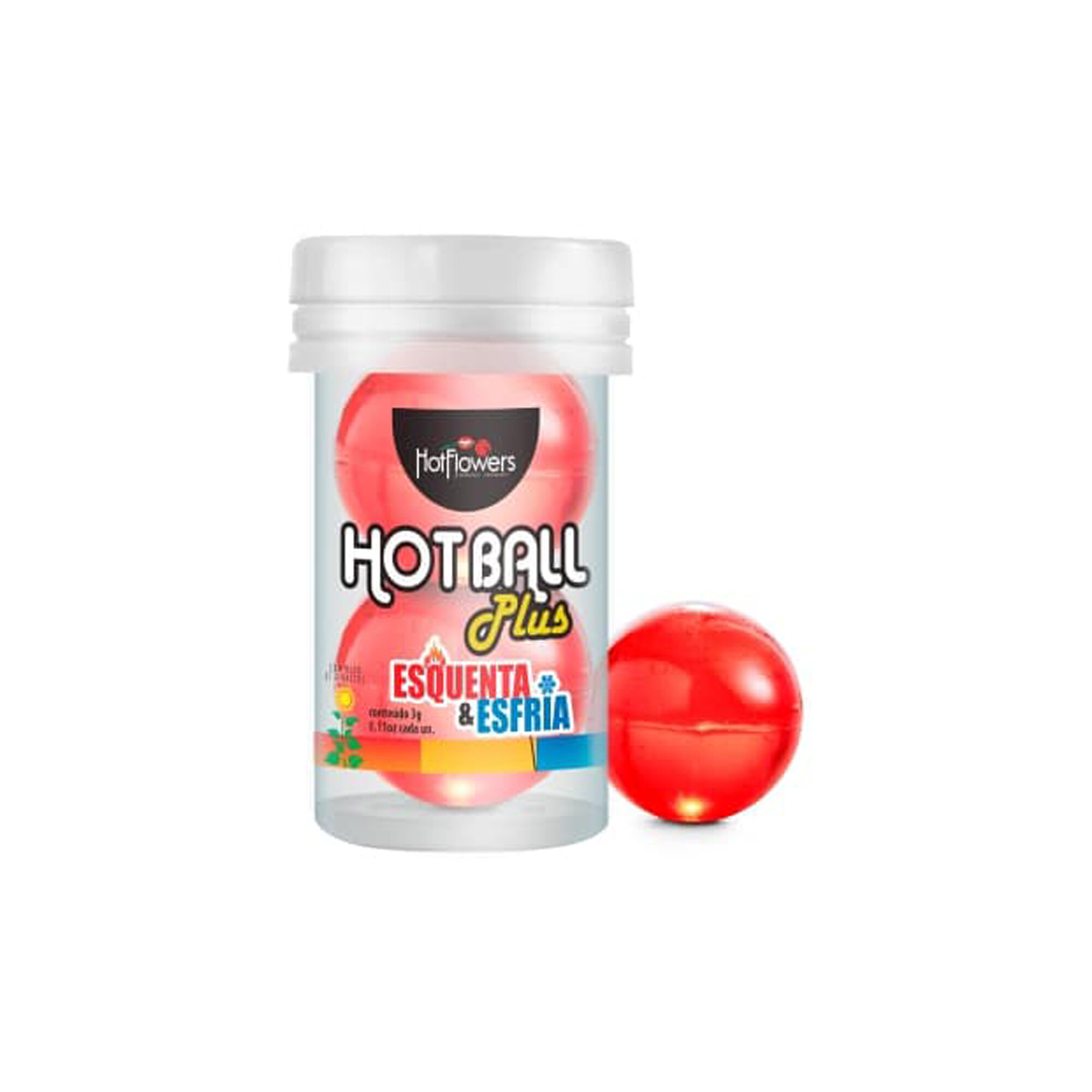 Интимный гель HOT BALL PLUS на масляной основе с охлождающе-разогревающим эффект, 2 шарика