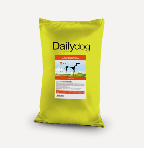 Изображение товара Dailydog Classic Line полнорационный сухой корм для взрослых собак средних и крупных пород, с индейкой - 18 кг
