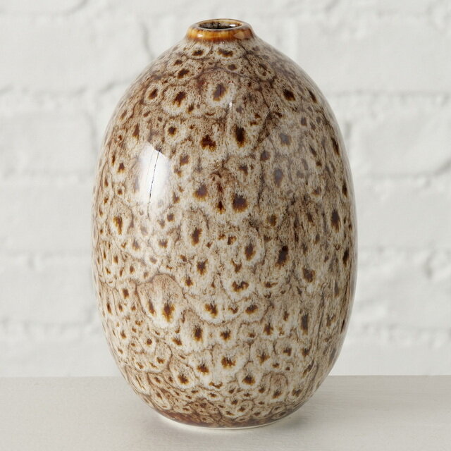 Фарфоровая ваза Shellea 15 см коричневая Boltze 2021048-1