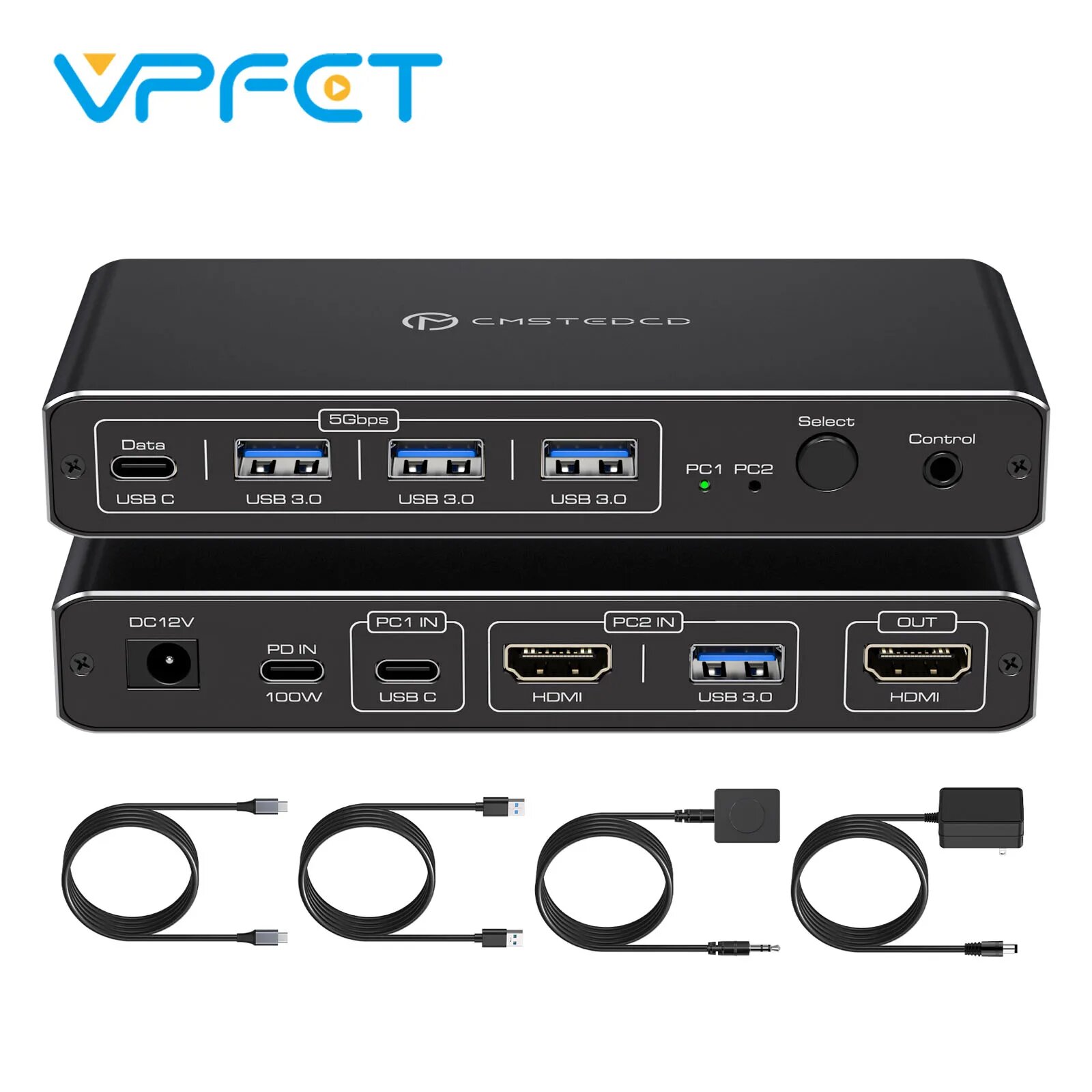 NoEnName_Null KVM-переключатель 2 порта 4K USB C HDMI EU PLUG