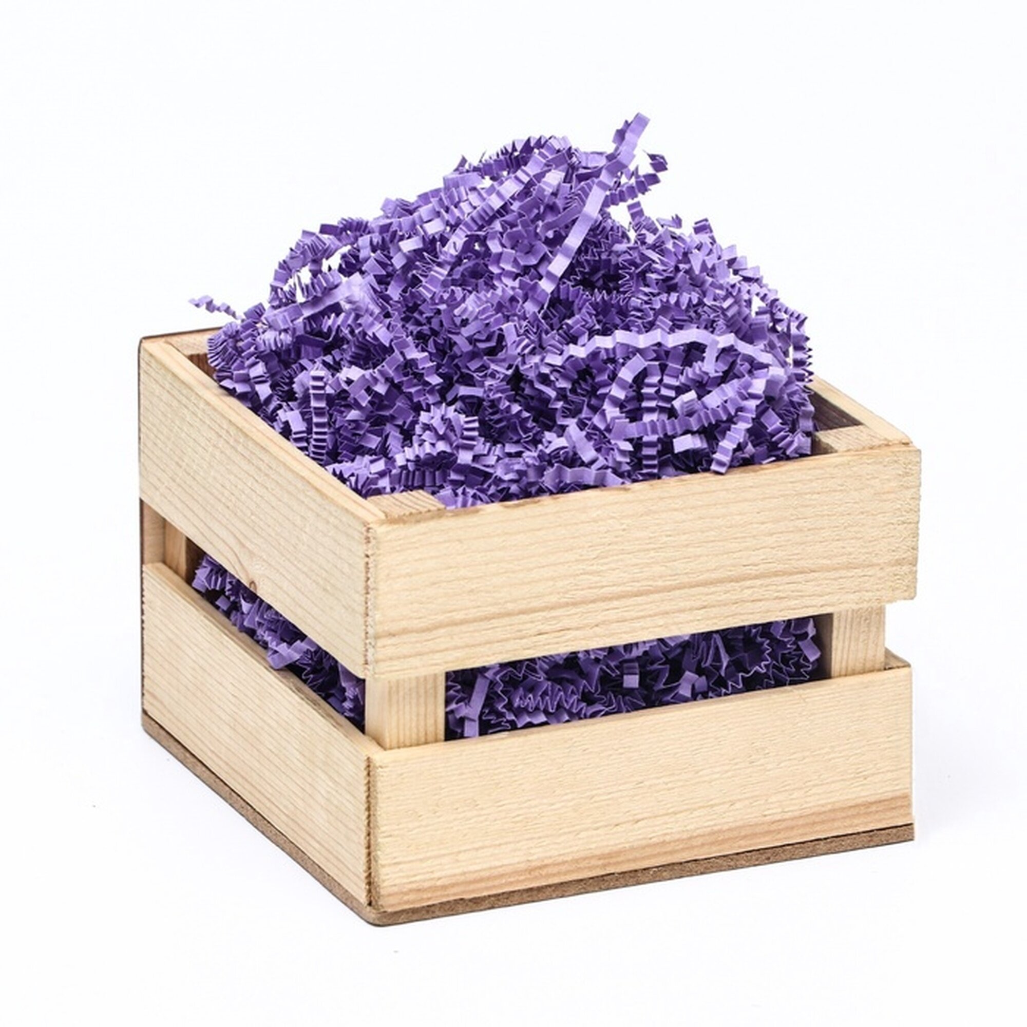 Бумажный наполнитель для упаковки подарка фиолетовый 100 г
