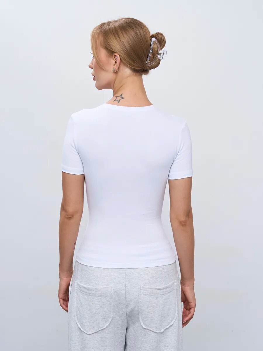 Футболка Телодвижения, размер 170-92-98 (46) M, белый — фото 1