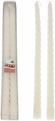 Свечи витые 'Нежность' 25см, белые, парафиновые, для декора и праздника