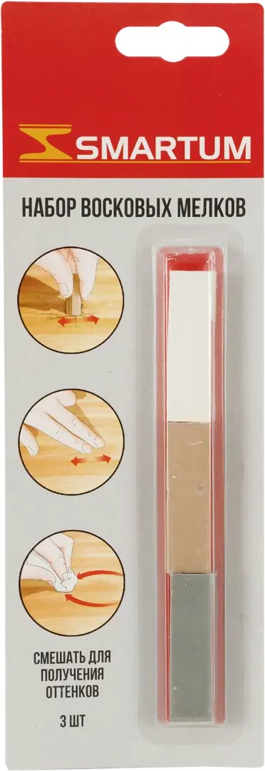 Набор мелков восковых  оттенки светлые  3 шт 