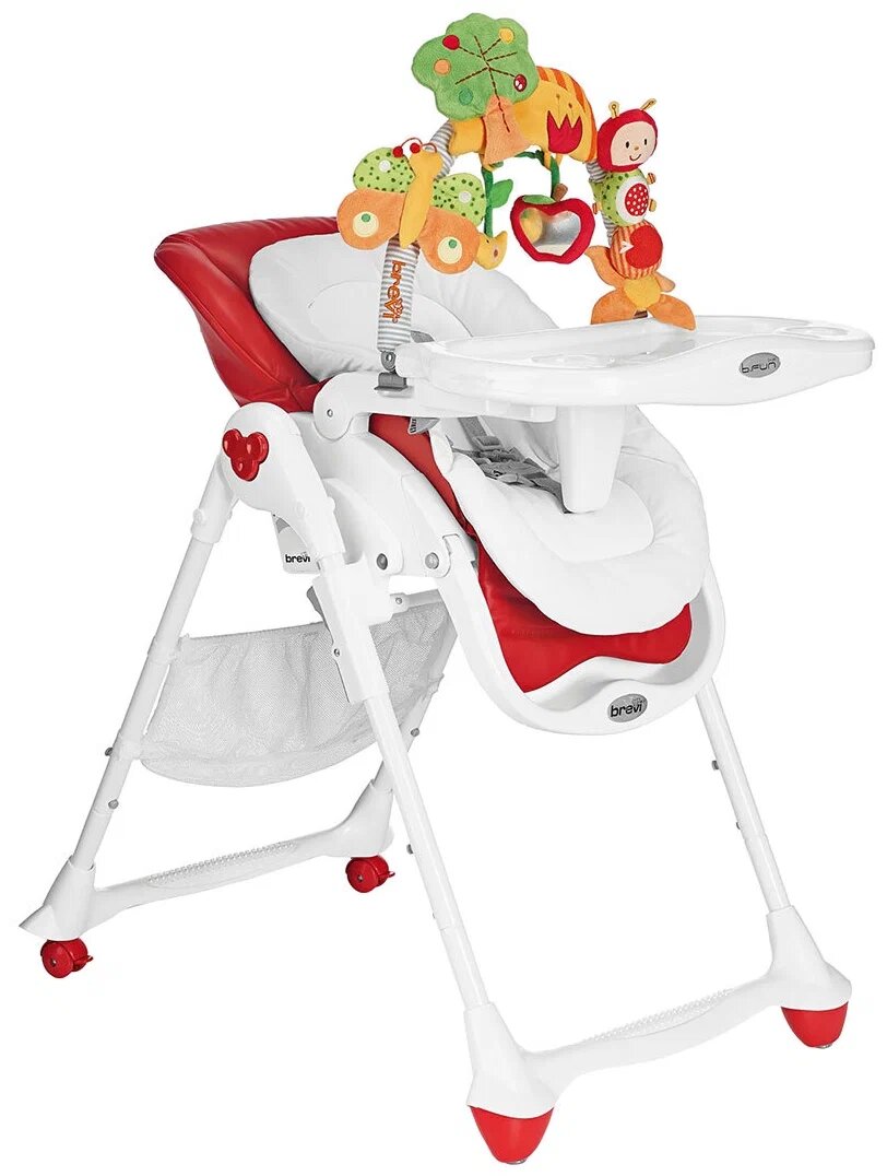 Стульчик Brevi B. Fun 645, для кормления, 3в1, с рождения, красный