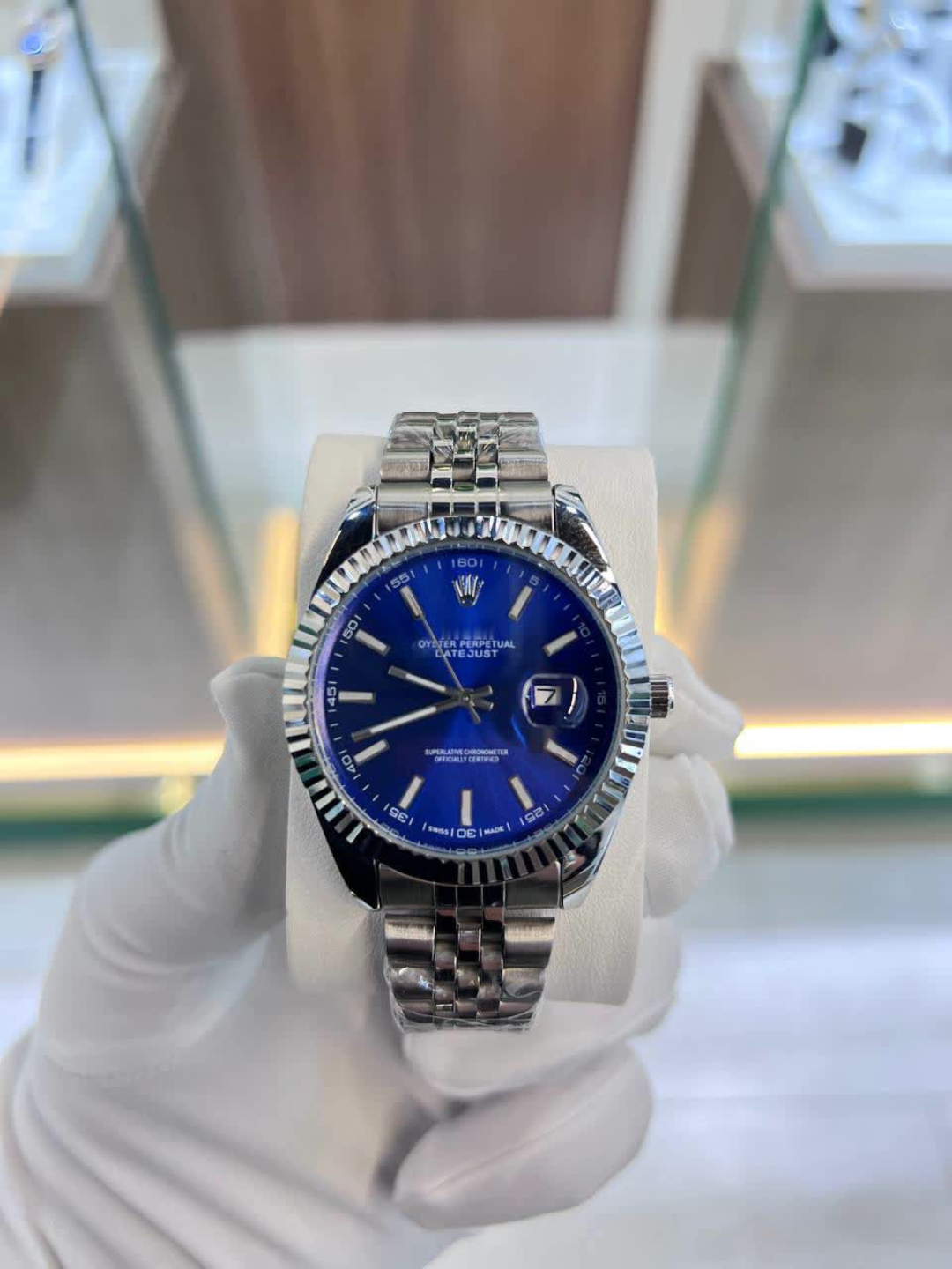Наручные часы Rolex, голубой,