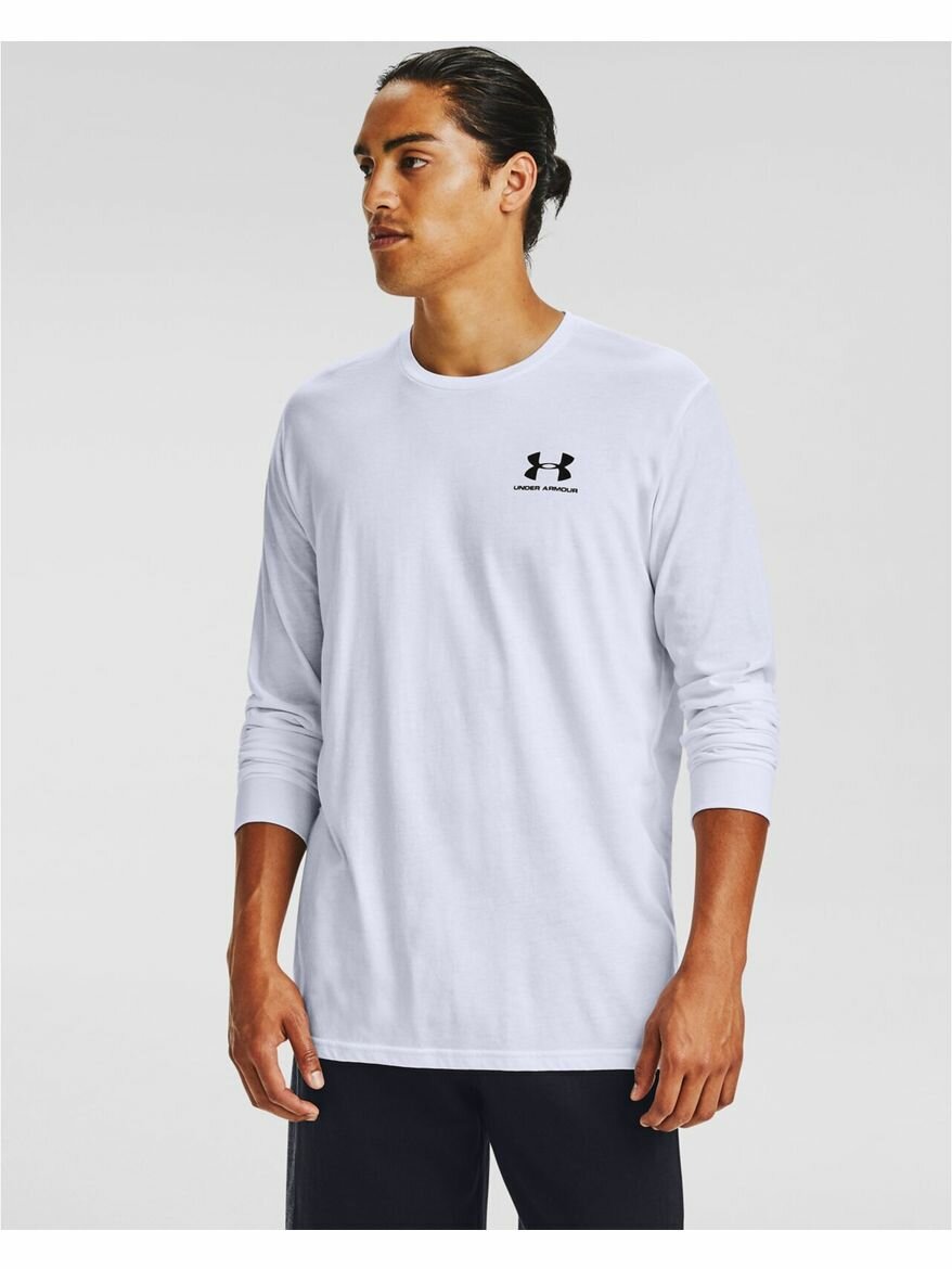 Лонгслив Under Armour Sportstyle Left Chest LS, размер MD, , белый,