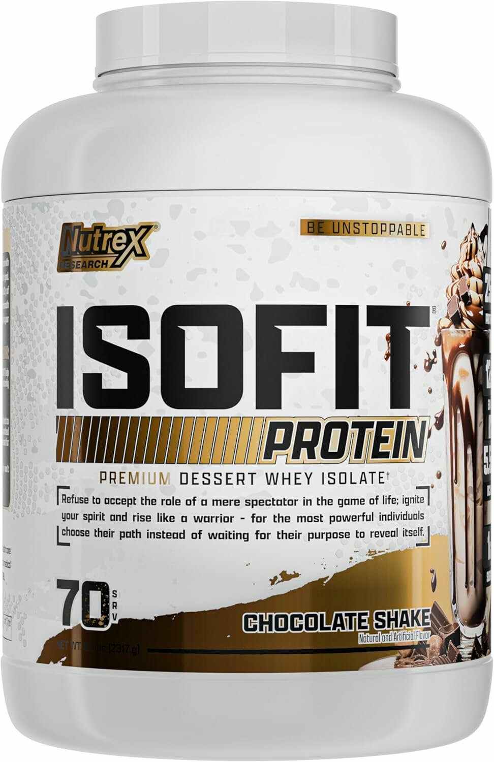 Протеиновый коктейль Nutrex Research IsoFit, шоколадный коктейль, 2317г