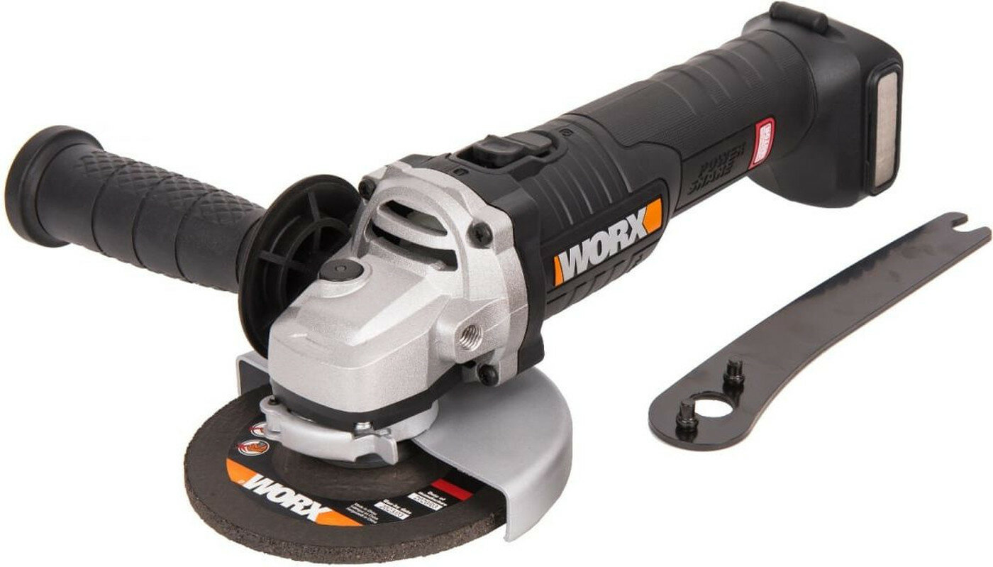 Шлифмашина Worx wx813.9 20В бесключевая замена оснастки двухпозиционная рукоятка