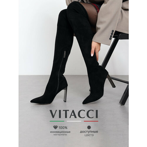 фото Ботфорты vitacci, размер 40, черный
