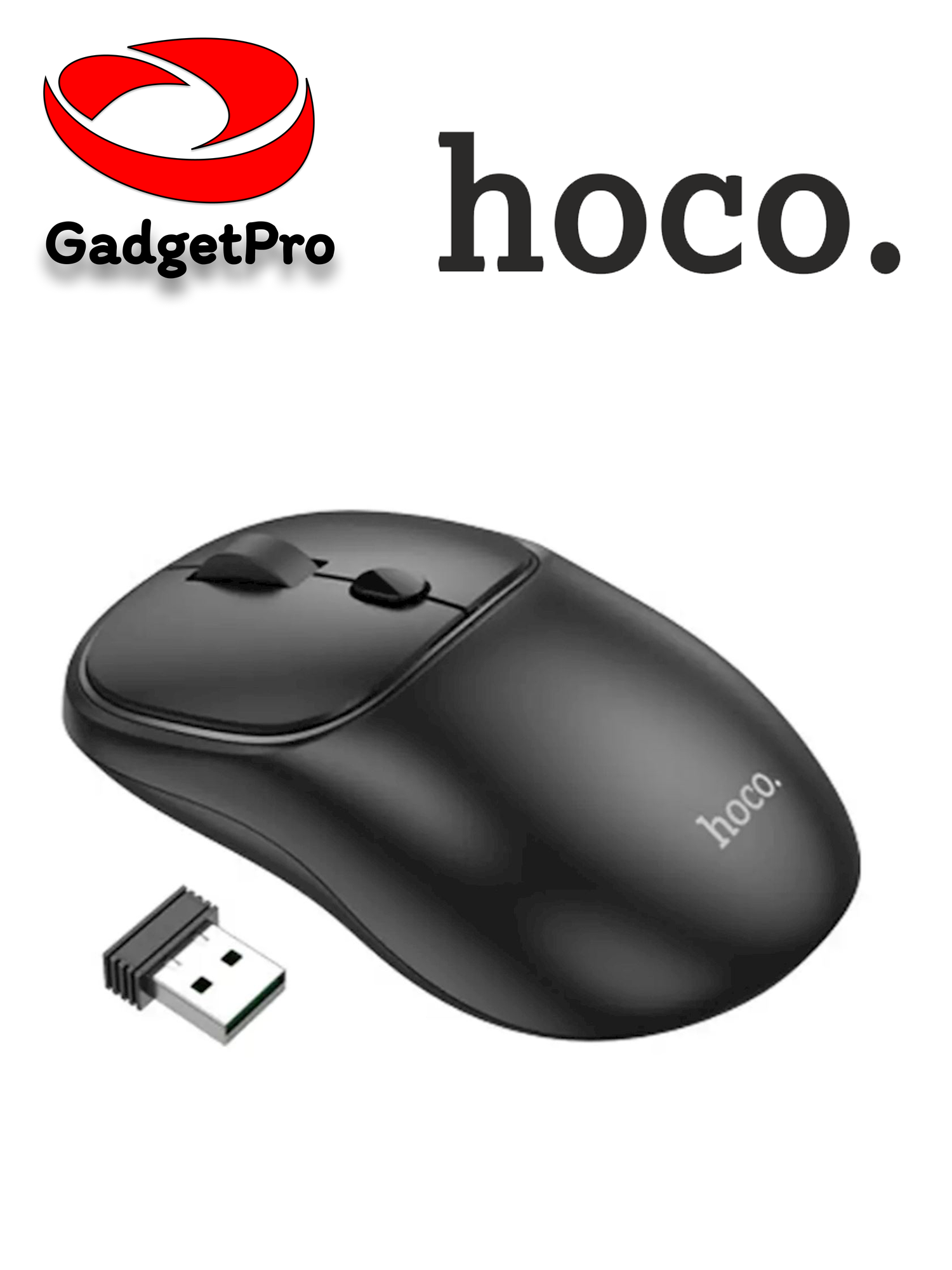 Беспроводная компьютерная мышь Hoco GM25 Royal, двухрежимная 2.4G + Bluetooth 3.0/5.2, 800–1600 DPI, 4 кнопок Чёрный — фото 1