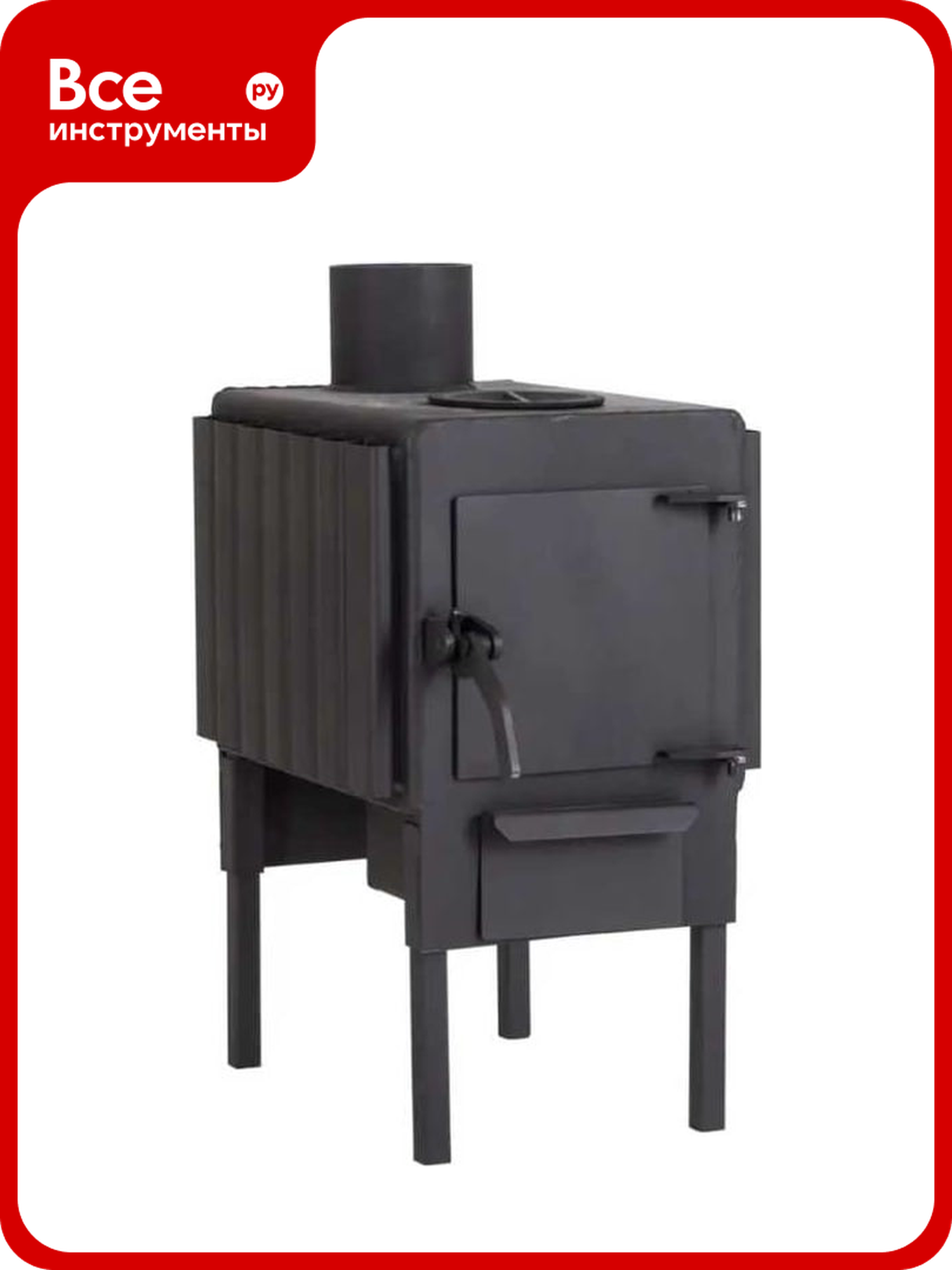 Печь-буржуйка Helicon Мини 11-001-36967, 18 конвекторов, 60 см х 37 см х 30 см