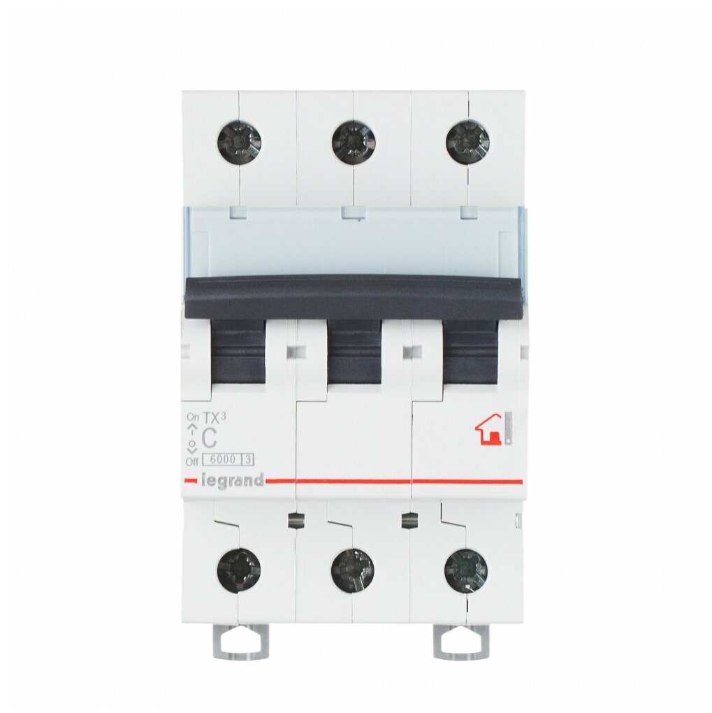 LEGRAND Выключатель автоматический трехполюсный 16А C TX3 6кА/10кА (403944)