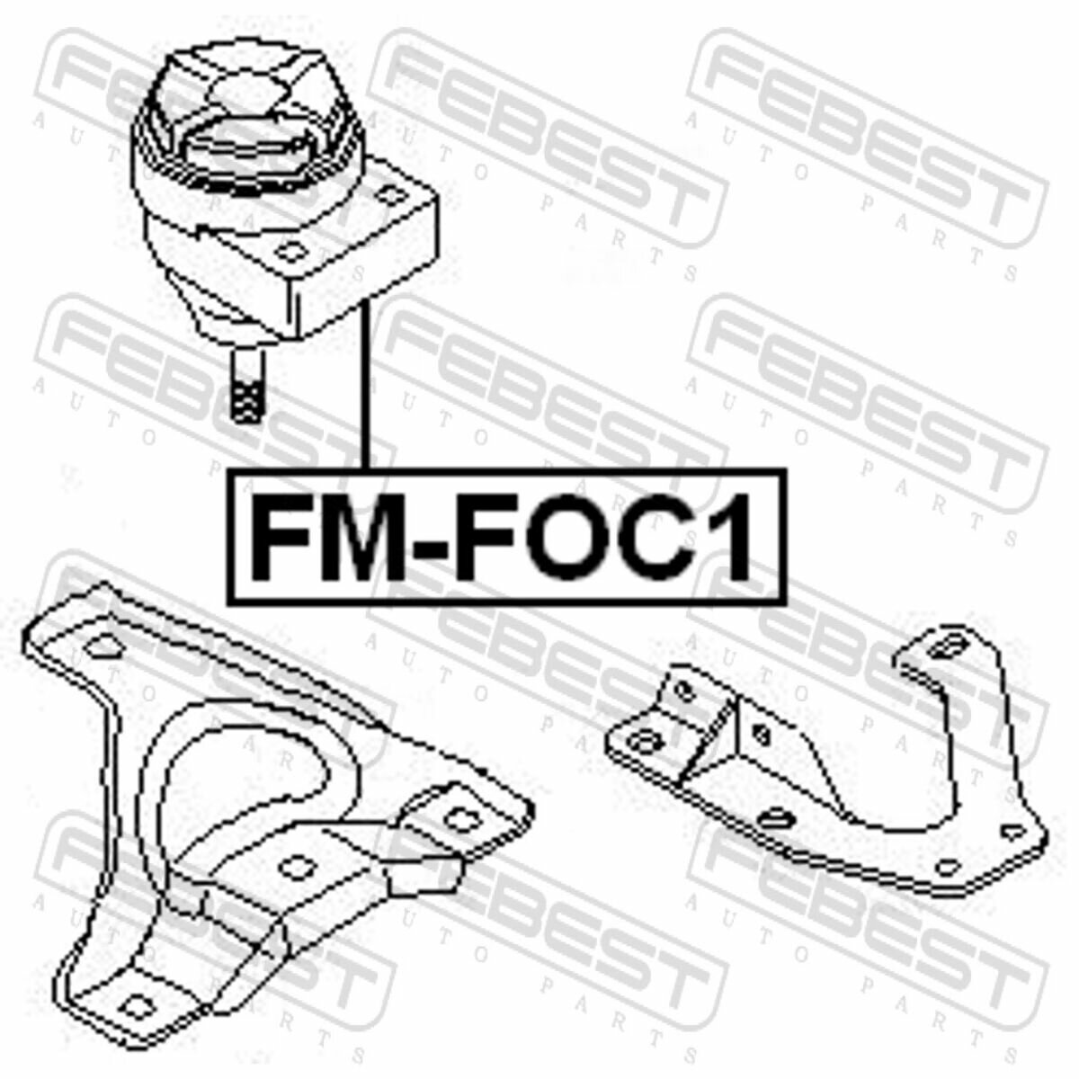 Подушка Двигателя Правая (Гидравлическая)(Febest Fm-Foc1)