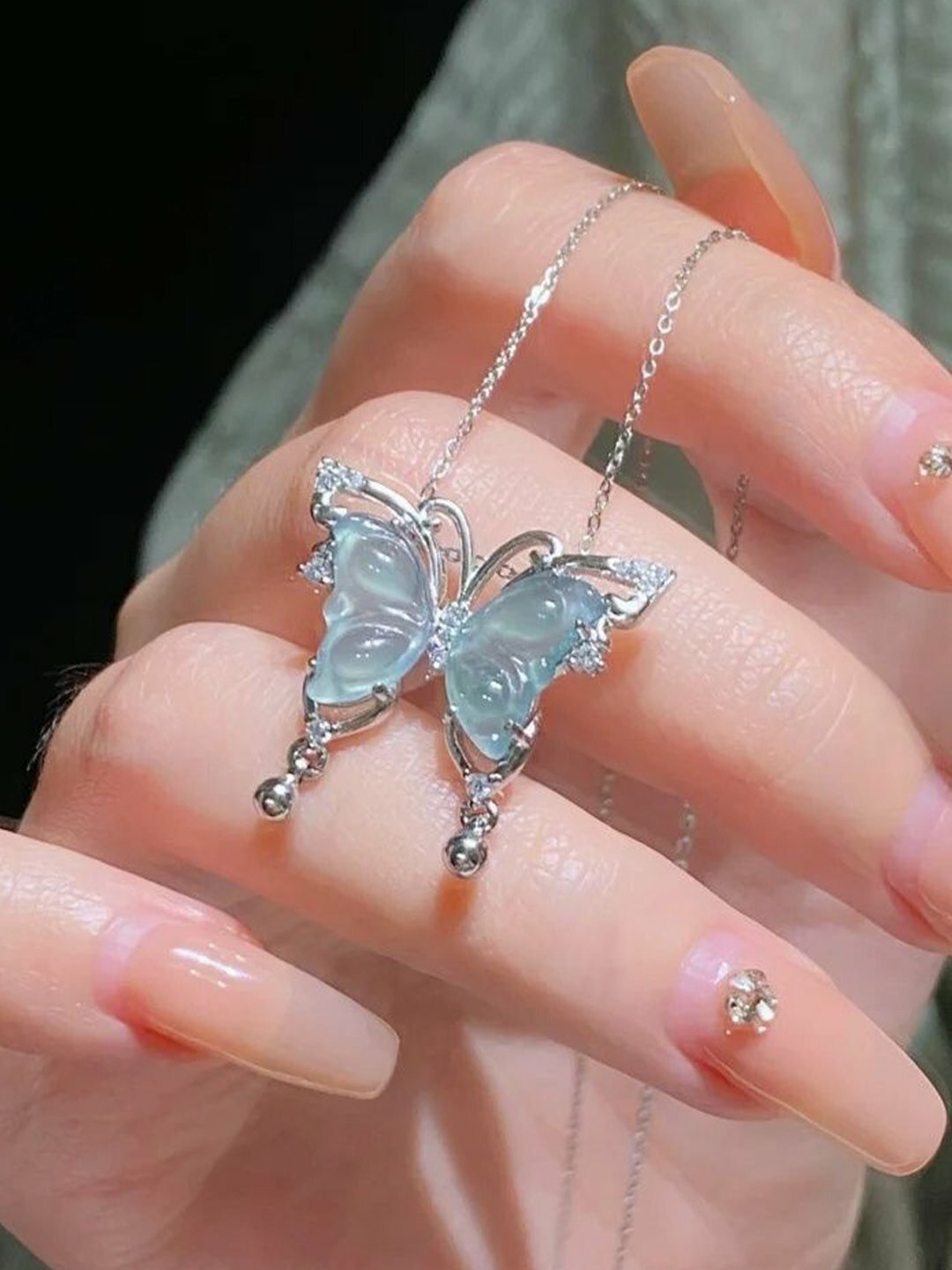 Цепь, 1 шт., длина 45 см, dark blue — фото 1