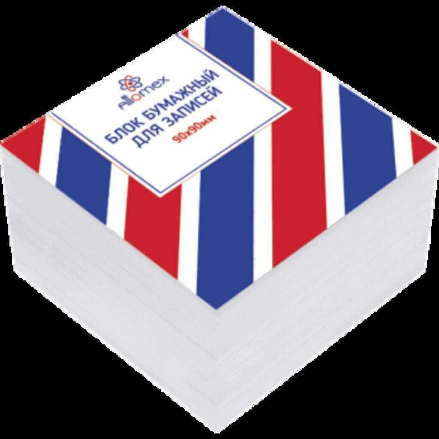 Блок бумаги для записи (90*90*50мм) белый проклеенный 70г/м2 белизна 70%