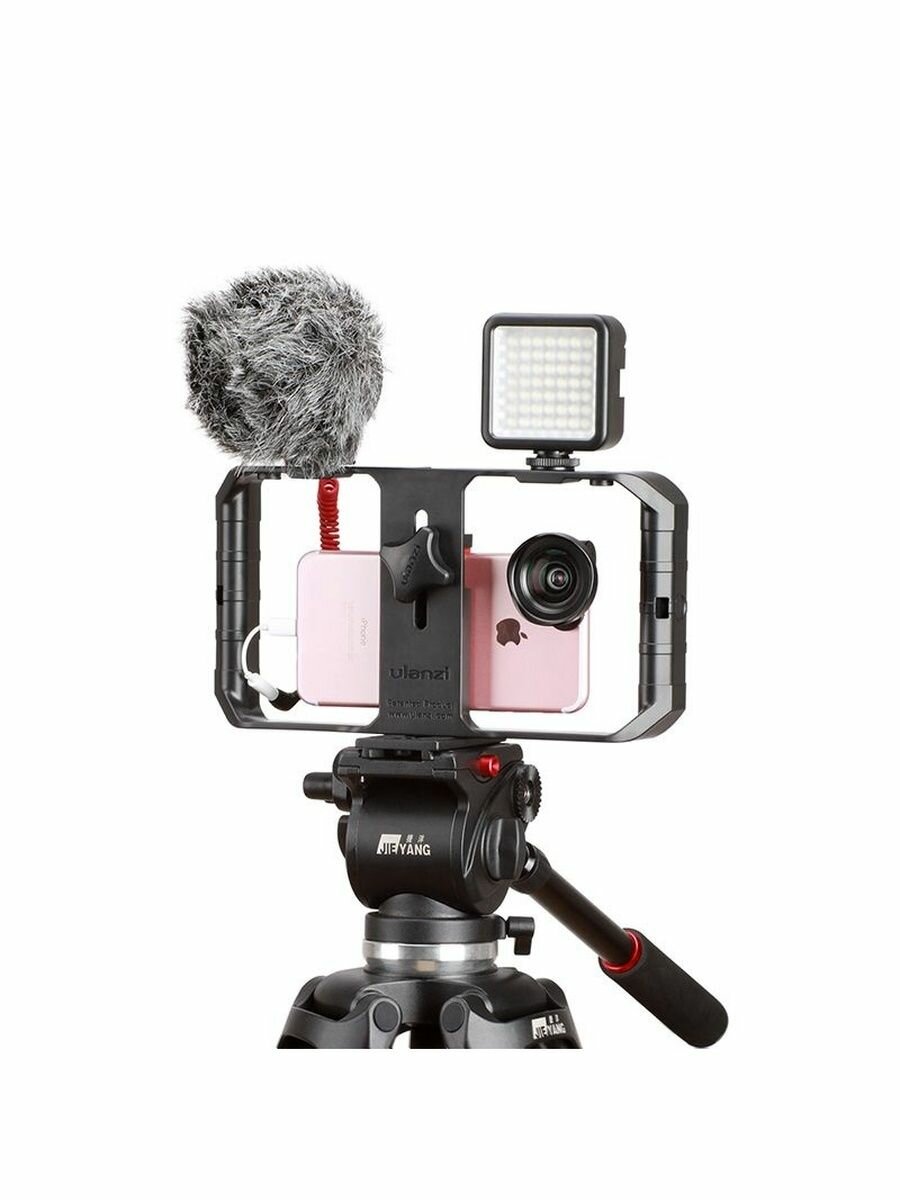 Клетка стабилизатор для телефона Ulanzi U-Rig Pro Smartphone Video Rig / крепление смартфона на штатив для профессиональной фото и видео съёмки
