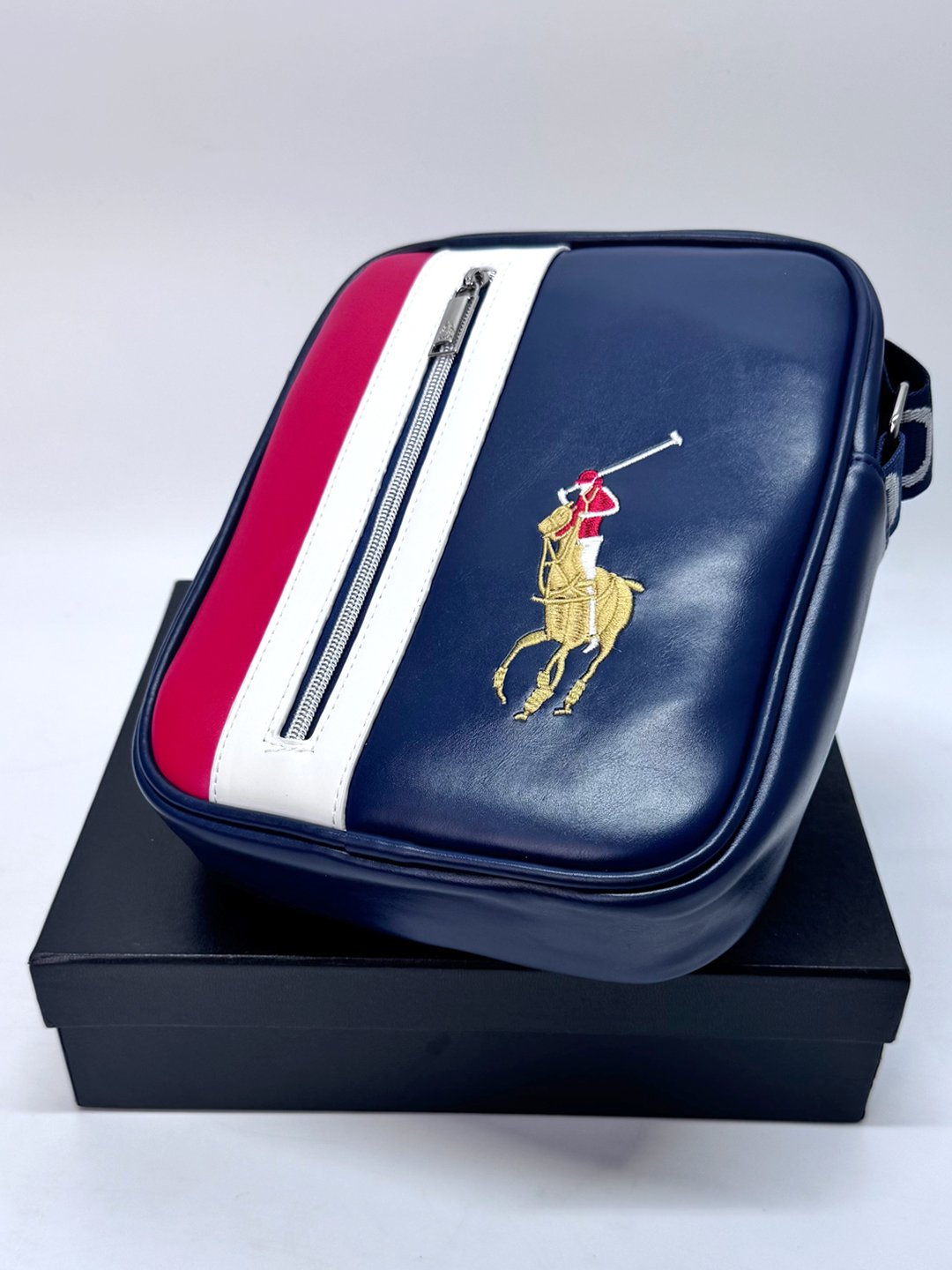 Сумка кросс-боди U.S. POLO ASSN., фактура гладкая, синий