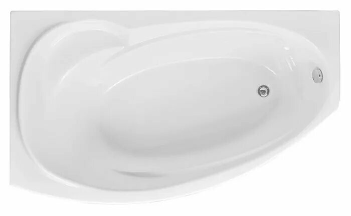 Акриловая ванна Aquanet Jersey 00205405 L 170x100 см угловая левая пристенная белая асимметричная с каркасом