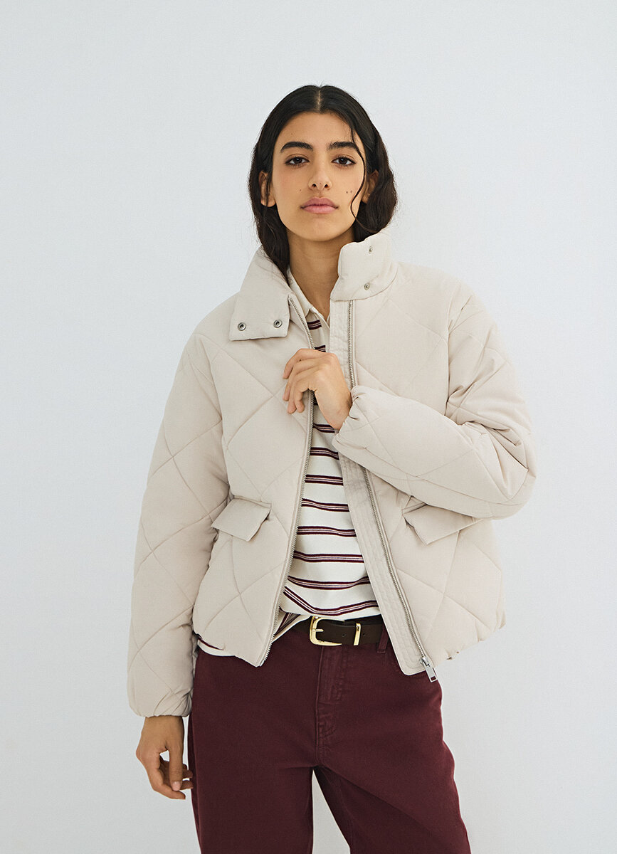 Куртка O'STIN размер XS кремовый