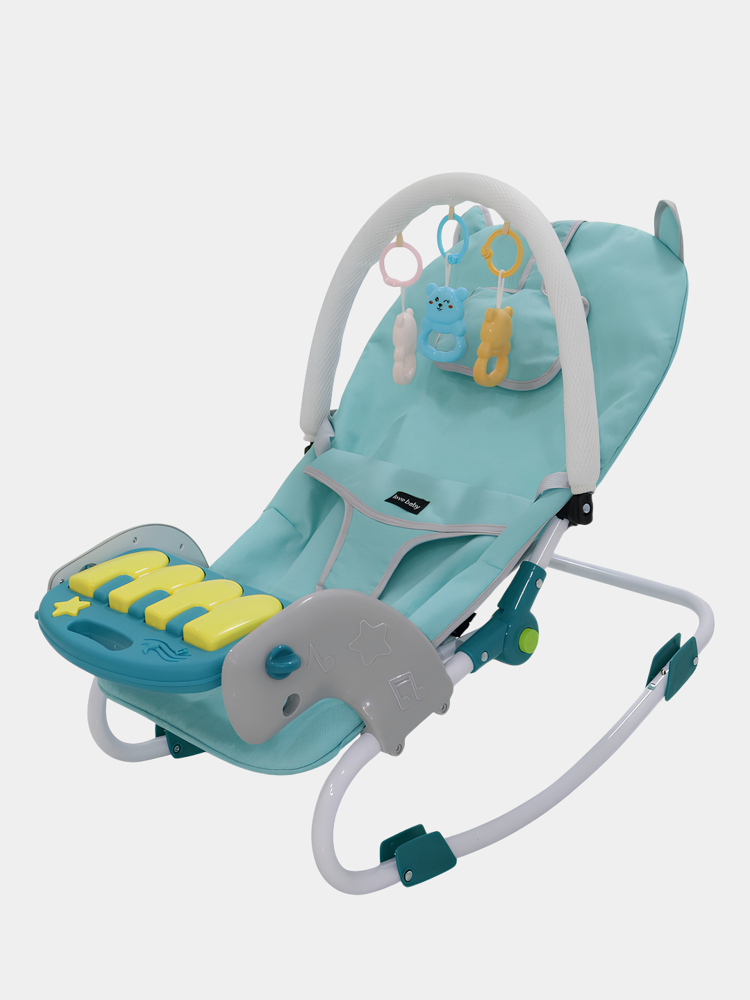 Детский шезлонг c игровой панелью, кресло-качалка, шезлонг для новорожденных — фото 1