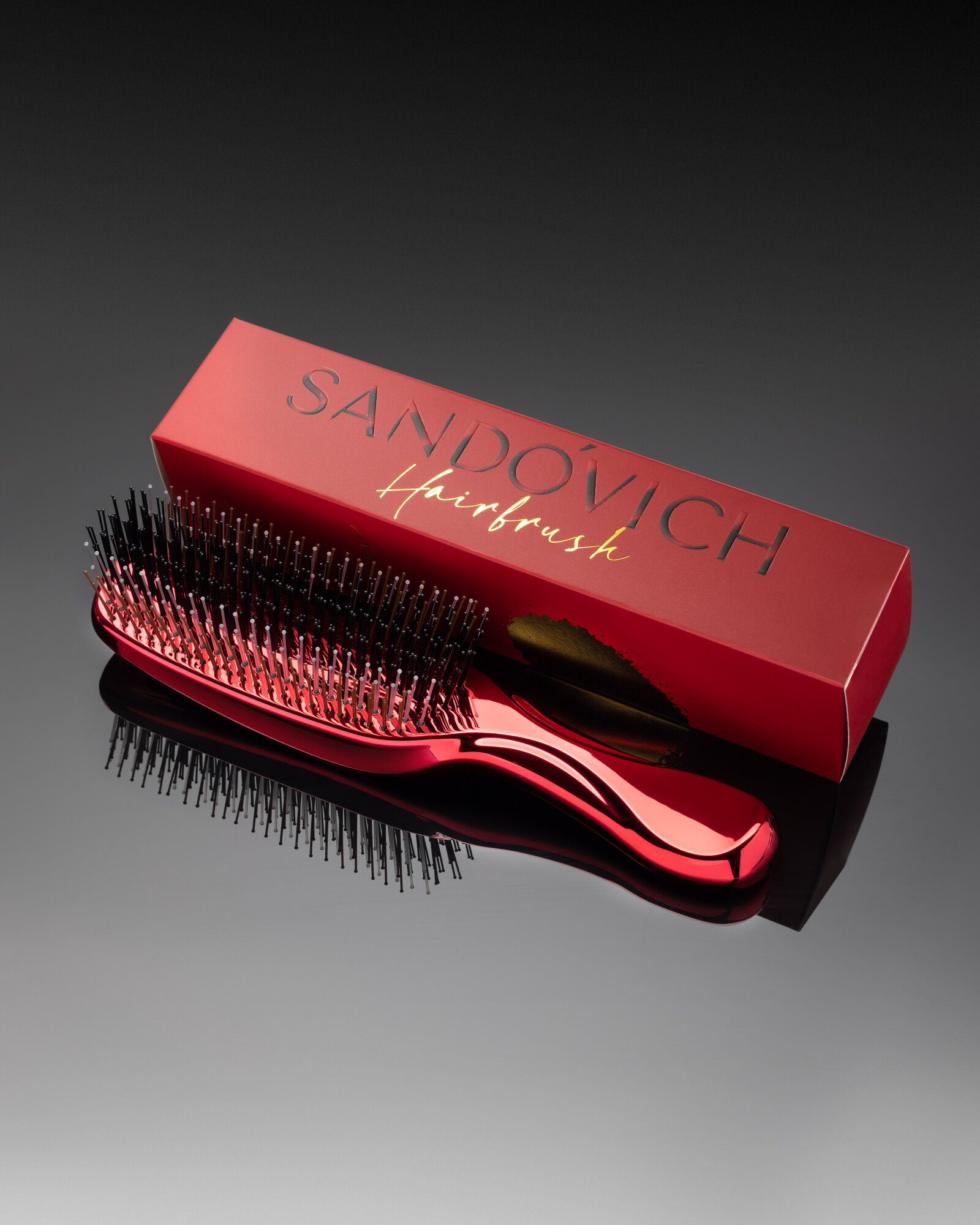 Расческа для волос массажная Японская для всех типов волос распутывающая рубин