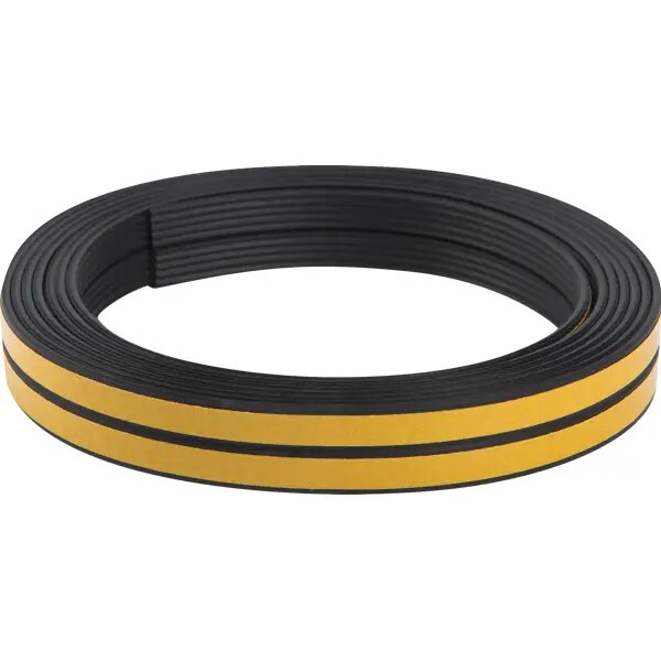 Уплотнитель самоклеящийся для окон ПВХ 6 м 10x2 мм черный