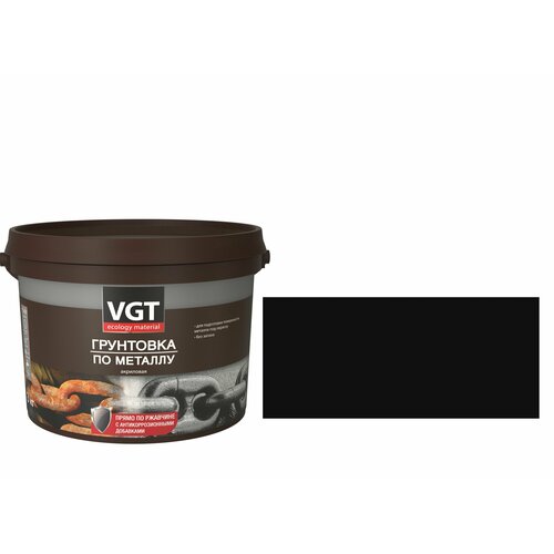 фото Грунтовка антикоррозийная vgt по металлу, 2.5 кг, черный