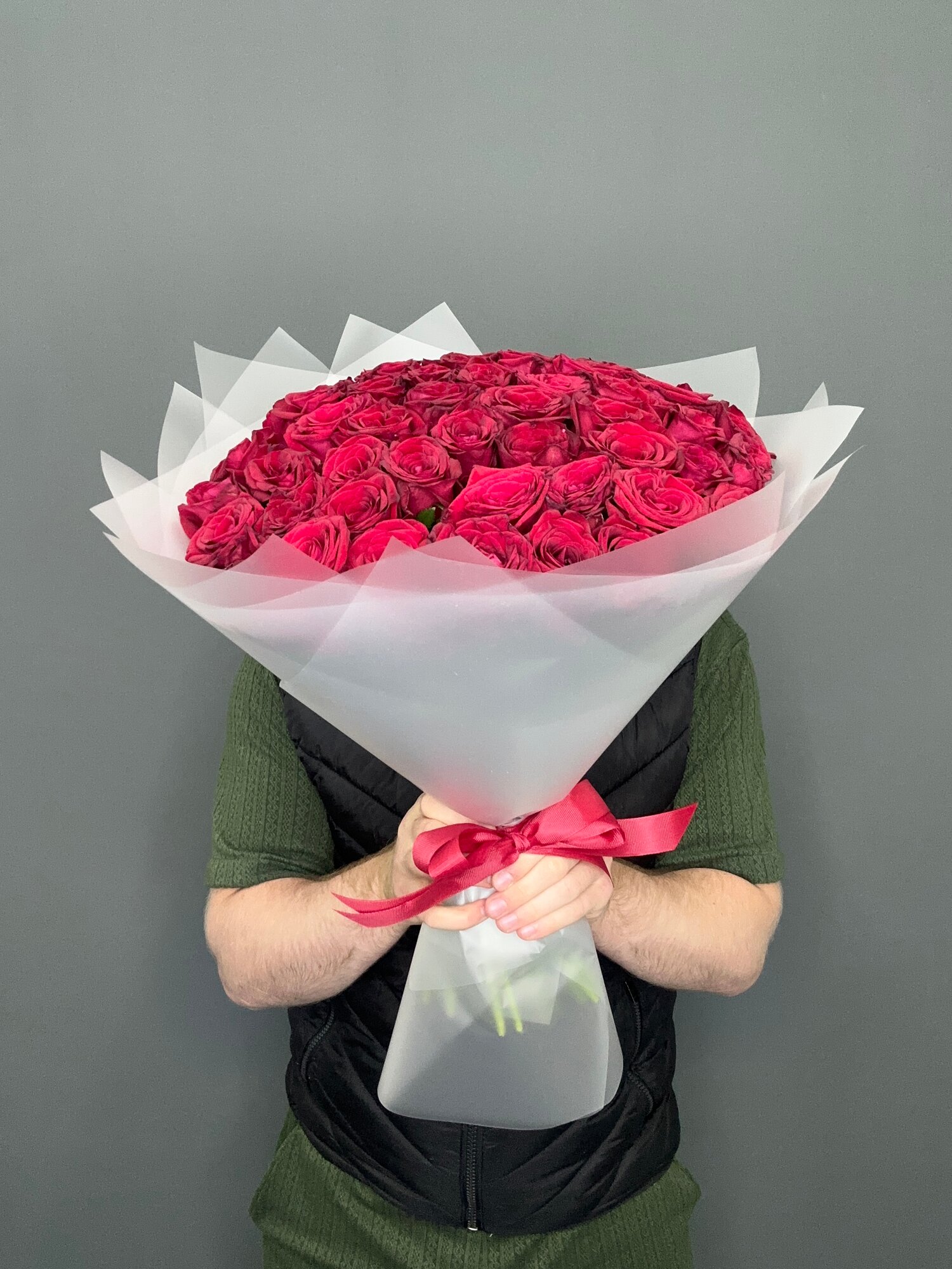 Букет из 51 красной розы 50 см. MarcusFlowers