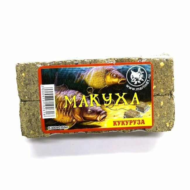 Макуха жмых подсолнечника с добавкой Кукуруза (упаковка 300гр). — фото 1