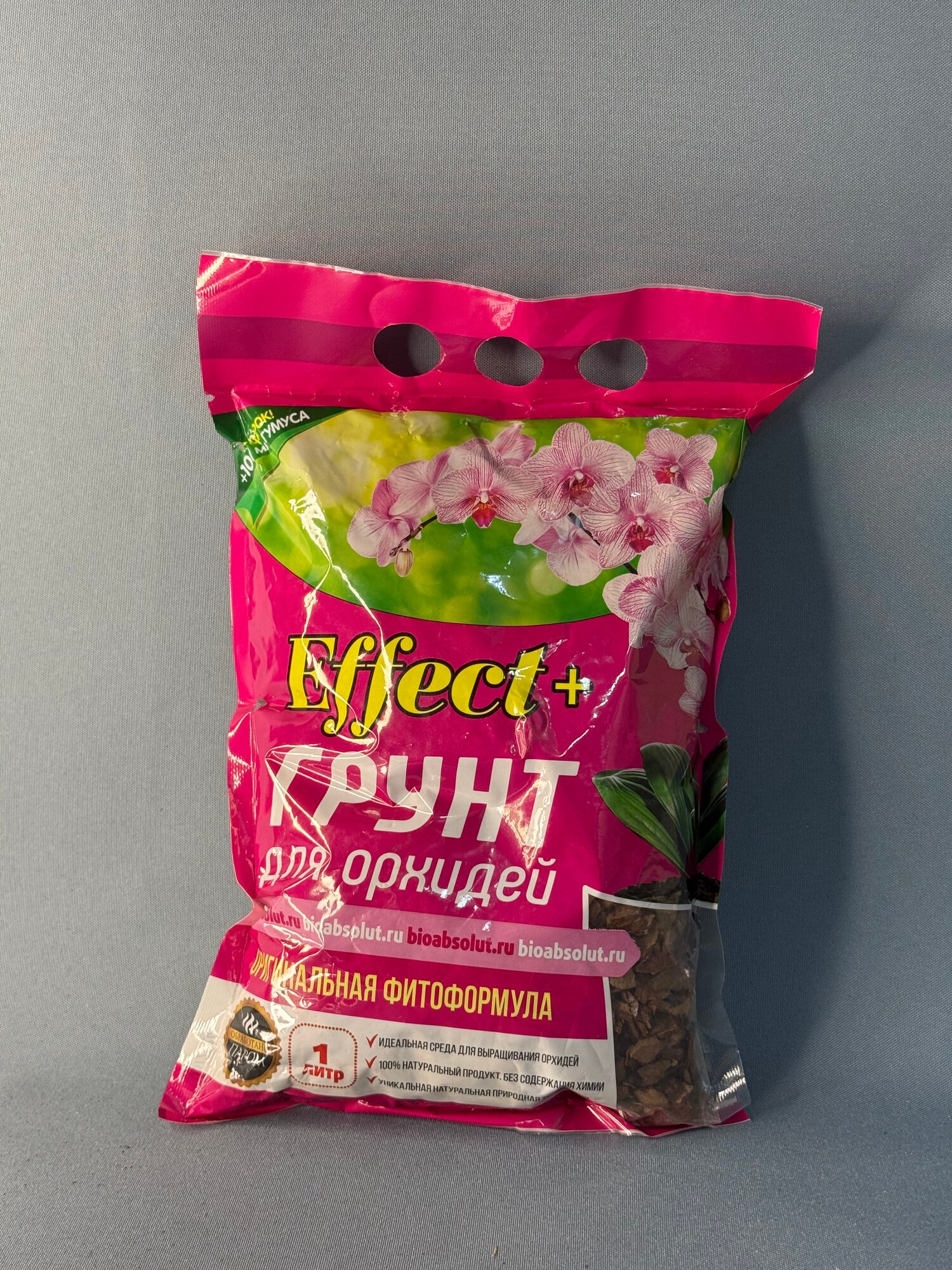 Грунт для орхидей 25л. «Effect+» — натуральная фитоформула для здоровья и активного роста